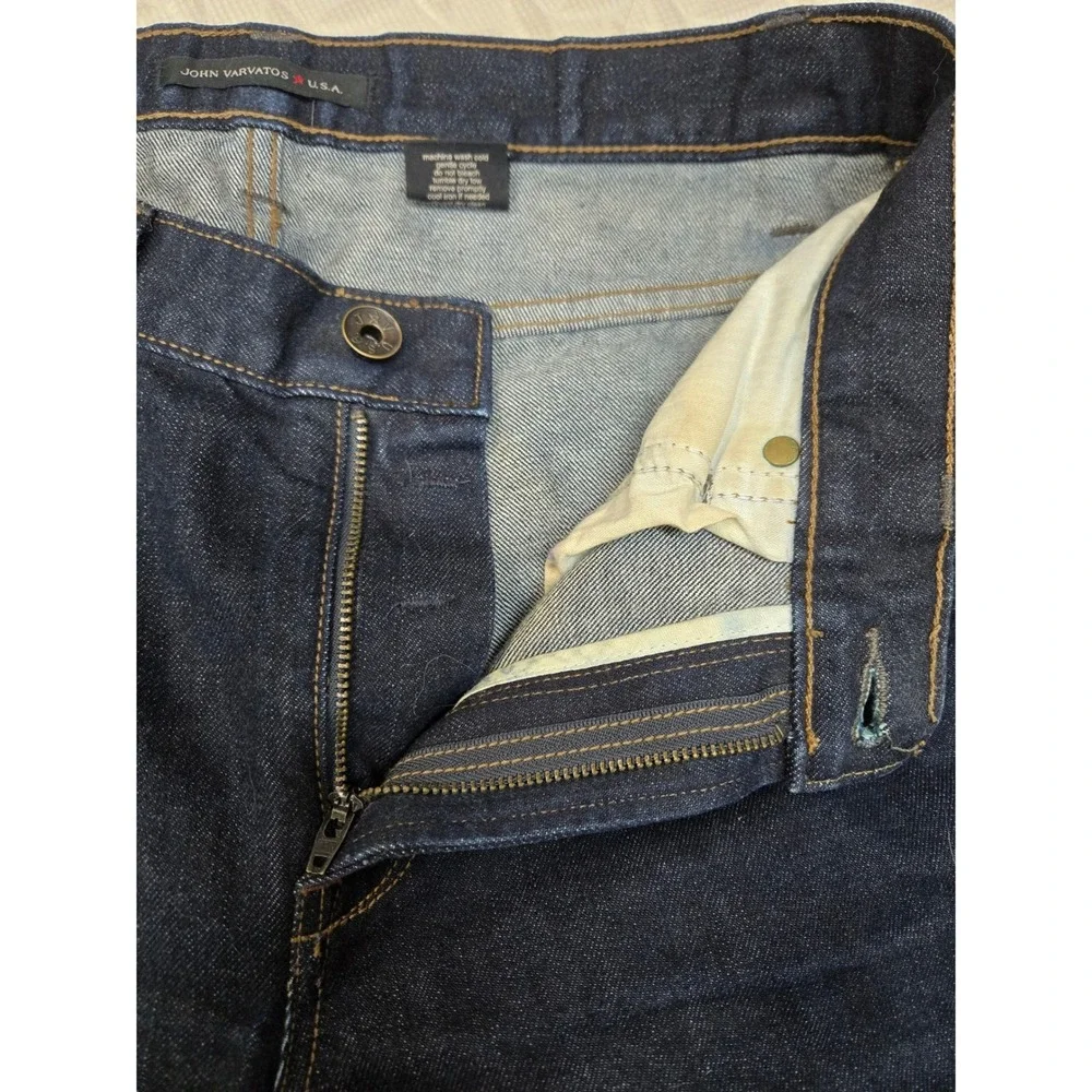 John Varvatos Star USA Mens Dark Wash Straight Leg Denim Jeans Blue 30RG